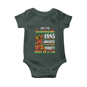Juneteenth Black Women Baby Onesie Because My Ancestor Weren't Free in 1776 TS01 Print Your Wear