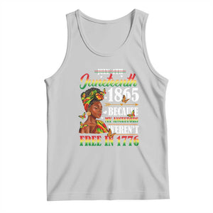 Juneteenth Black Women Tank Top Because My Ancestor Weren't Free in 1776 TS01 Ash Print Your Wear