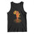 My Roots Black History Tank Top With Traditional Kente and Africa Map TS01 Black Print Your Wear