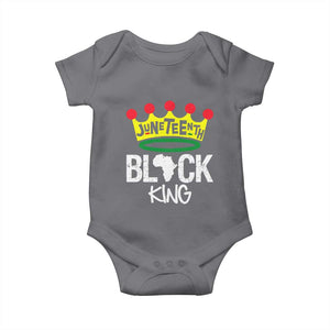 Juneteenth Black King Baby Onesie 1865 African Pride Black Power TS01 Charcoal Print Your Wear