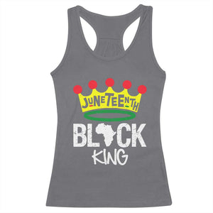 Juneteenth Black King Racerback Tank Top 1865 African Pride Black Power TS01 Charcoal Print Your Wear