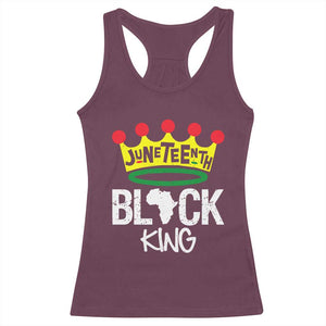 Juneteenth Black King Racerback Tank Top 1865 African Pride Black Power TS01 Maroon Print Your Wear
