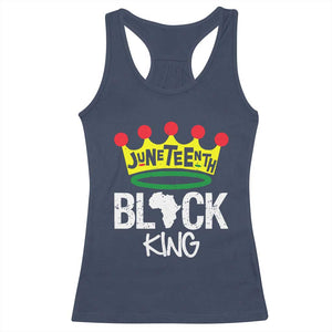 Juneteenth Black King Racerback Tank Top 1865 African Pride Black Power TS01 Navy Print Your Wear