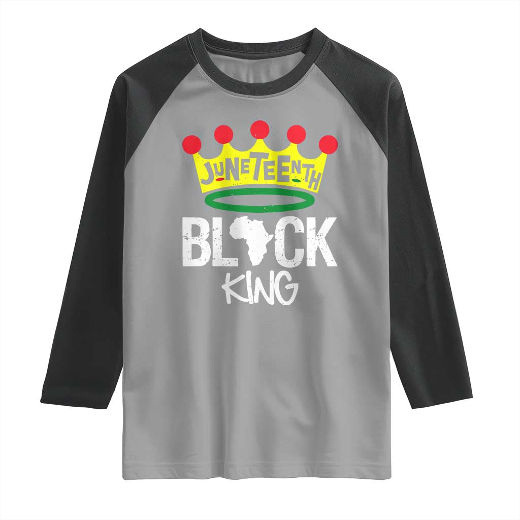 Juneteenth Black King Raglan Shirt 1865 African Pride Black Power TS01 Sport Gray Black Print Your Wear