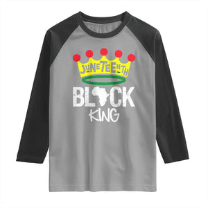 Juneteenth Black King Raglan Shirt 1865 African Pride Black Power TS01 Sport Gray Black Print Your Wear