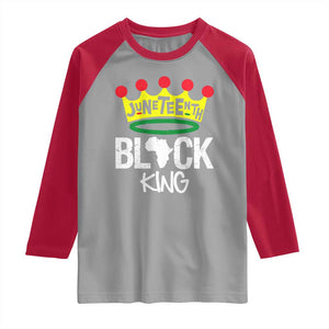 Juneteenth Black King Raglan Shirt 1865 African Pride Black Power TS01 Sport Gray Red Print Your Wear