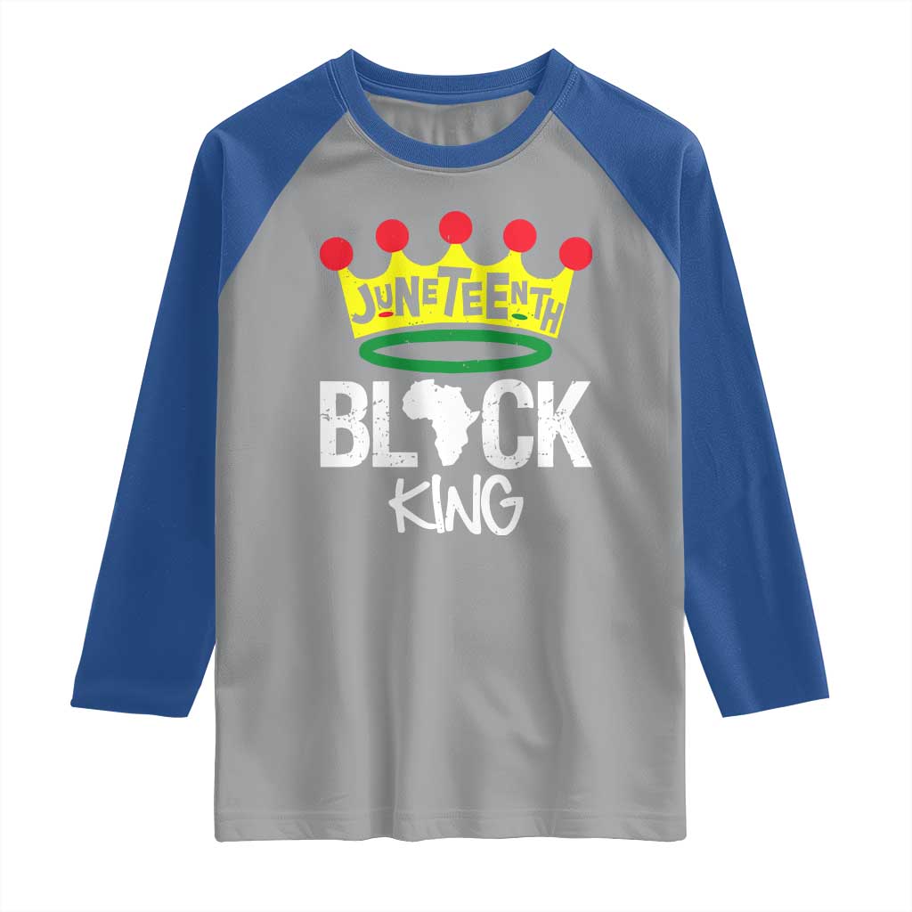 Juneteenth Black King Raglan Shirt 1865 African Pride Black Power TS01 Sport Gray Royal Print Your Wear
