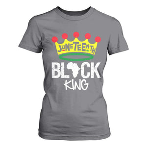 Juneteenth Black King T Shirt For Women 1865 African Pride Black Power TS01 Charcoal Print Your Wear