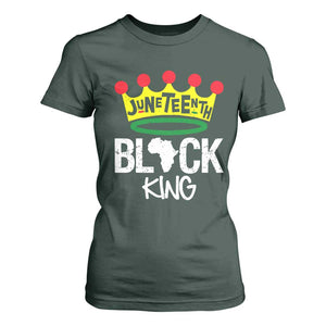 Juneteenth Black King T Shirt For Women 1865 African Pride Black Power TS01 Dark Forest Green Print Your Wear