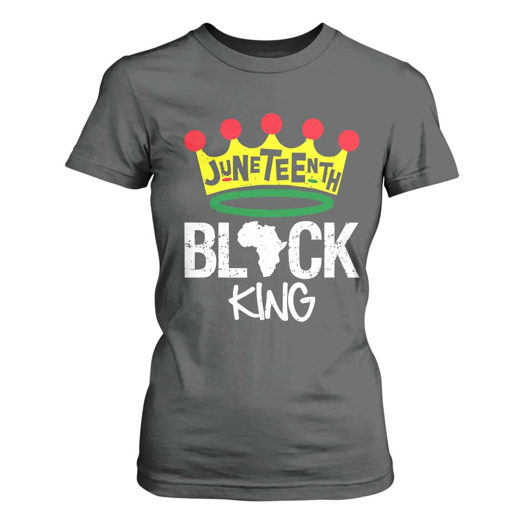 Juneteenth Black King T Shirt For Women 1865 African Pride Black Power TS01 Dark Heather Print Your Wear