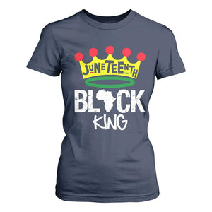 Juneteenth Black King T Shirt For Women 1865 African Pride Black Power TS01 Navy Print Your Wear