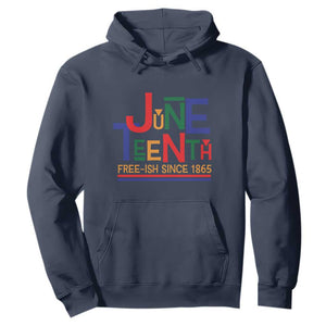 Free Ish Hoodie Juneteenth Celebration Since 1865 Retro TS01 Navy Print Your Wear