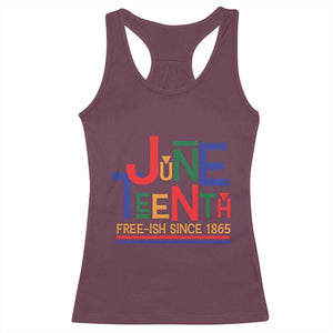 Free Ish Since 1865 Racerback Tank Top Juneteenth Celebration Retro TS01 Maroon Print Your Wear