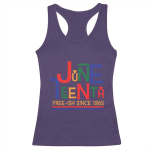 Free Ish Since 1865 Racerback Tank Top Juneteenth Celebration Retro TS01 Purple Print Your Wear