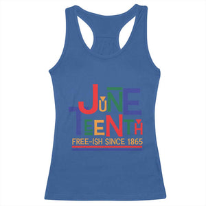 Free Ish Since 1865 Racerback Tank Top Juneteenth Celebration Retro TS01 Royal Blue Print Your Wear