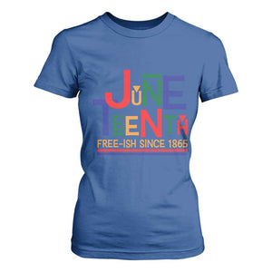 Free Ish Since 1865 T Shirt For Women Juneteenth Celebration Retro TS01 Royal Blue Print Your Wear