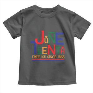 Free Ish Since 1865 Toddler T Shirt Juneteenth Celebration Retro TS01 Dark Heather Print Your Wear