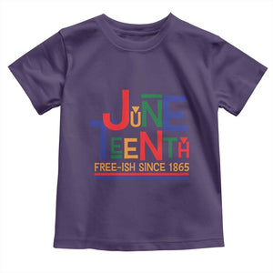 Free Ish Since 1865 Toddler T Shirt Juneteenth Celebration Retro TS01 Purple Print Your Wear