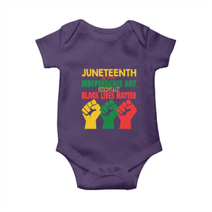 Juneteenth Is My Independence Day Baby Onesie Because BLM TS01 Purple Print Your Wear