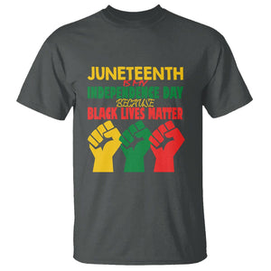 Juneteenth Is My Independence Day T Shirt Because BLM TS01 Dark Heather Printyourwear