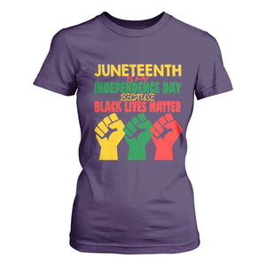 Juneteenth Is My Independence Day T Shirt For Women Because BLM TS01 Purple Print Your Wear