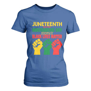Juneteenth Is My Independence Day T Shirt For Women Because BLM TS01 Royal Blue Print Your Wear