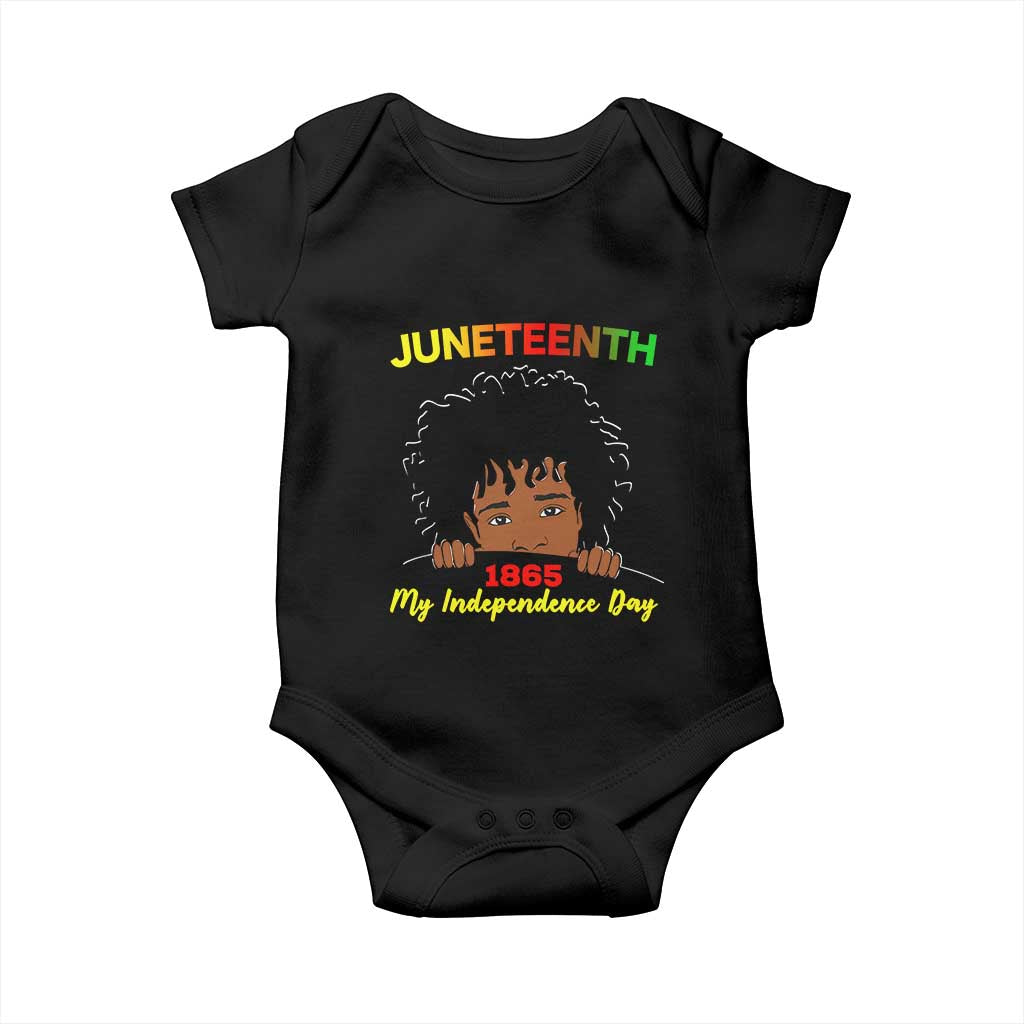 Celebrate Juneteenth Independence Baby Onesie Teen Youth Afro Locs Black Boy TS01 Black Print Your Wear
