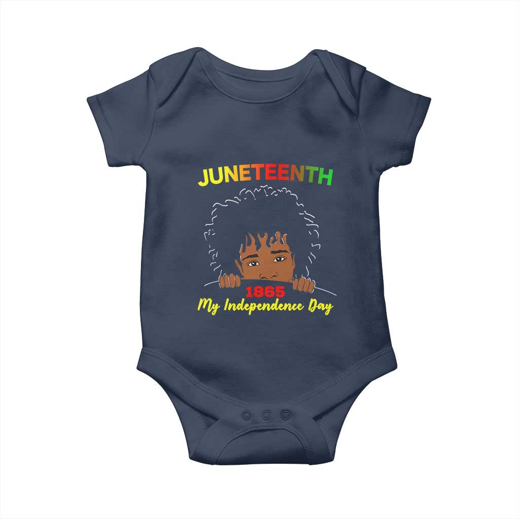 Celebrate Juneteenth Independence Baby Onesie Teen Youth Afro Locs Black Boy TS01 Navy Print Your Wear