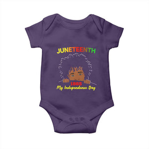 Celebrate Juneteenth Independence Baby Onesie Teen Youth Afro Locs Black Boy TS01 Purple Print Your Wear