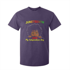 Celebrate Juneteenth Independence T Shirt For Kid Teen Youth Afro Locs Black Boy TS01 Purple Print Your Wear