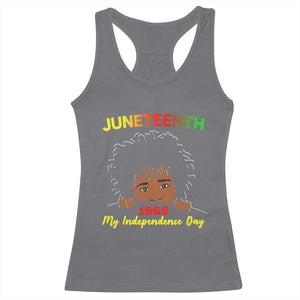 Celebrate Juneteenth Independence Racerback Tank Top Teen Youth Afro Locs Black Boy TS01 Charcoal Print Your Wear