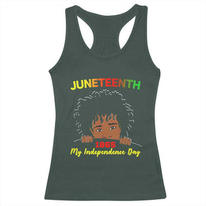 Celebrate Juneteenth Independence Racerback Tank Top Teen Youth Afro Locs Black Boy TS01 Dark Forest Green Print Your Wear