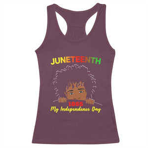 Celebrate Juneteenth Independence Racerback Tank Top Teen Youth Afro Locs Black Boy TS01 Maroon Print Your Wear