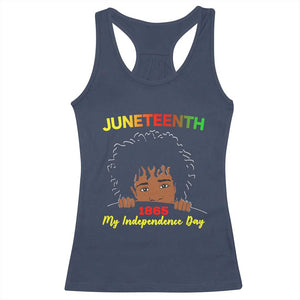 Celebrate Juneteenth Independence Racerback Tank Top Teen Youth Afro Locs Black Boy TS01 Navy Print Your Wear