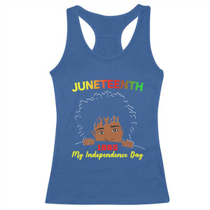 Celebrate Juneteenth Independence Racerback Tank Top Teen Youth Afro Locs Black Boy TS01 Royal Blue Print Your Wear