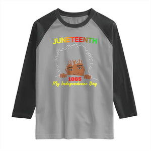 Celebrate Juneteenth Independence Raglan Shirt Teen Youth Afro Locs Black Boy TS01 Sport Gray Black Print Your Wear