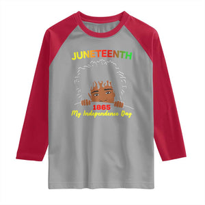 Celebrate Juneteenth Independence Raglan Shirt Teen Youth Afro Locs Black Boy TS01 Sport Gray Red Print Your Wear
