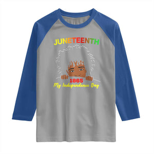 Celebrate Juneteenth Independence Raglan Shirt Teen Youth Afro Locs Black Boy TS01 Sport Gray Royal Print Your Wear