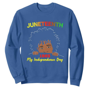 Happy Juneteenth Independence Sweatshirt Teen Youth Afro Locs Black Boy TS01 Royal Blue Printyourwear