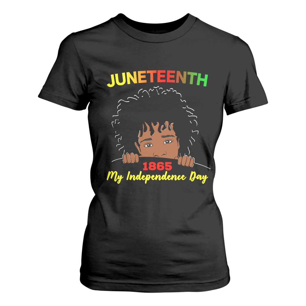 Celebrate Juneteenth Independence T Shirt For Women Teen Youth Afro Locs Black Boy TS01 Black Print Your Wear