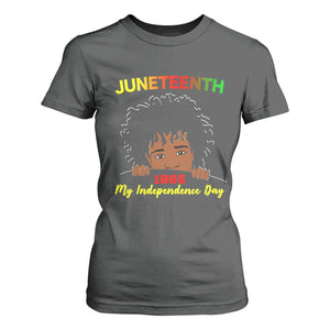 Celebrate Juneteenth Independence T Shirt For Women Teen Youth Afro Locs Black Boy TS01 Dark Heather Print Your Wear