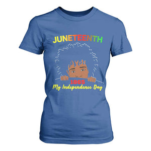 Celebrate Juneteenth Independence T Shirt For Women Teen Youth Afro Locs Black Boy TS01 Royal Blue Print Your Wear