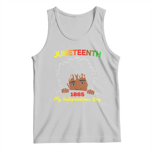 Celebrate Juneteenth Independence Tank Top Teen Youth Afro Locs Black Boy TS01 Ash Print Your Wear