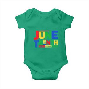 Juneteenth Free Ish Since 1865 Baby Onesie TS01 Irish Green Print Your Wear
