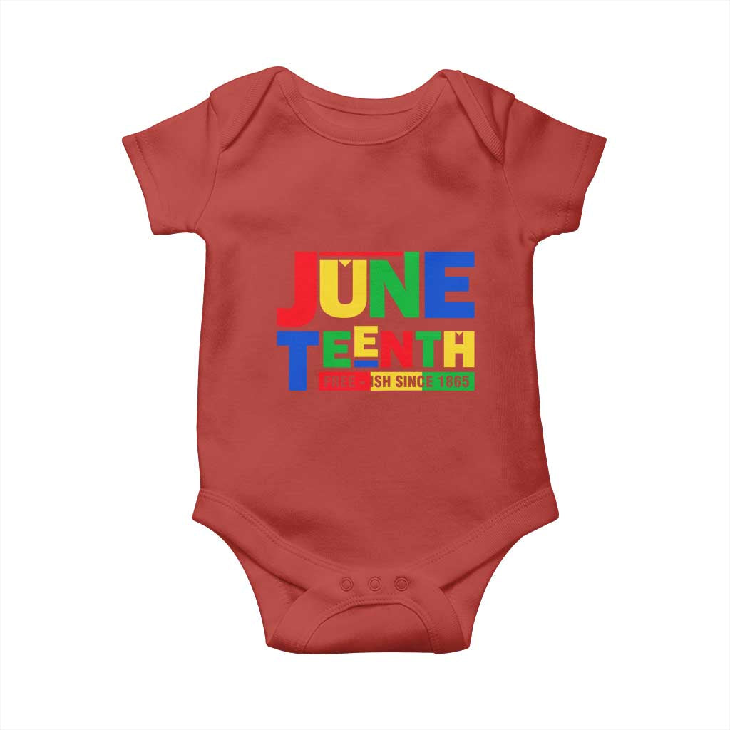 Juneteenth Free Ish Since 1865 Baby Onesie TS01 Red Print Your Wear