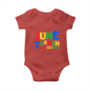 Juneteenth Free Ish Since 1865 Baby Onesie TS01 Red Print Your Wear