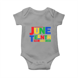 Juneteenth Free Ish Since 1865 Baby Onesie TS01 Sport Gray Print Your Wear
