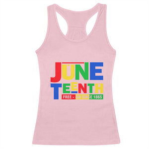 Juneteenth Free Ish Since 1865 Racerback Tank Top TS01 Light Pink Print Your Wear