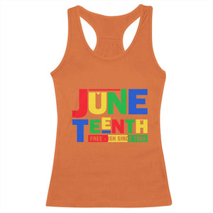 Juneteenth Free Ish Since 1865 Racerback Tank Top TS01 Orange Print Your Wear