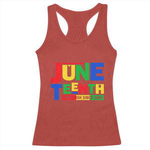 Juneteenth Free Ish Since 1865 Racerback Tank Top TS01 Red Print Your Wear